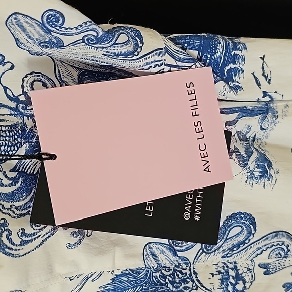 " wall paper dress " nautical,  ocean, mermaid, beach, aquatic. - Picture 6 of 7